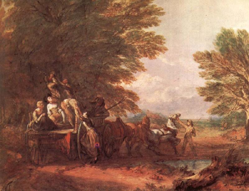 Thomas Gainsborough The Harvest wagon Sweden oil painting art